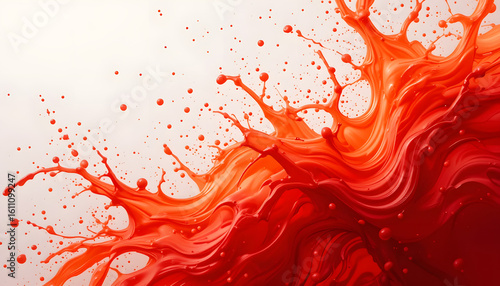 Crimson Impact: Abstract Motion in Red