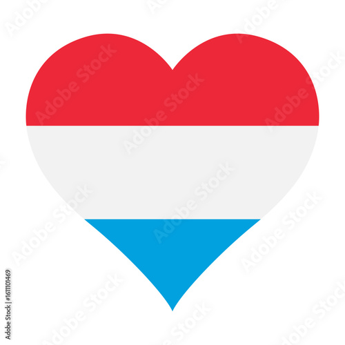 Luxembourg flag heart shaped icon digital vector illustration. National flag of Luxembourg. Love flag icon. Free Download Luxembourg flag heart shaped icon digital vector illustration. National flag of Luxembourg. Love flag icon. - GFXLoad