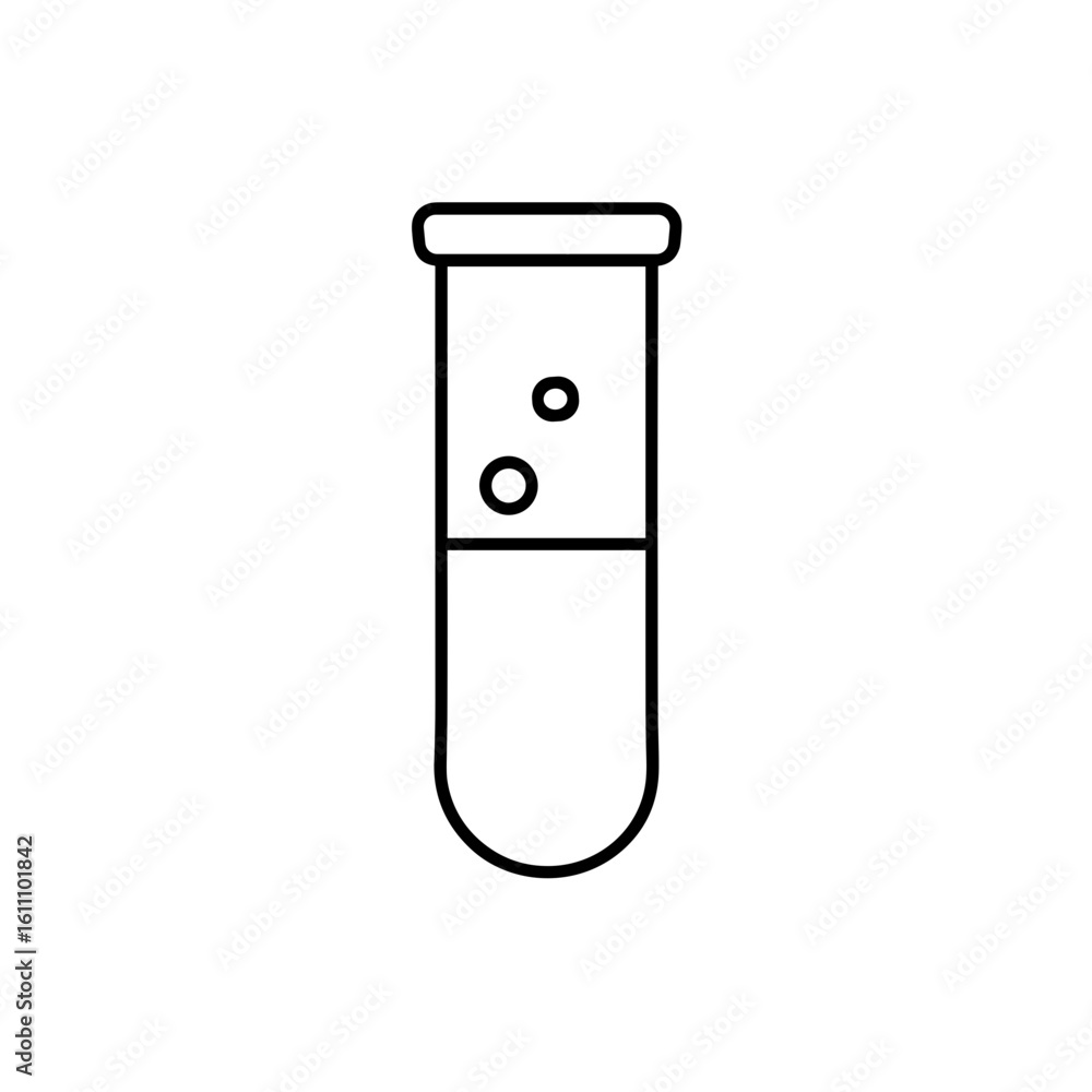 Test tube icon representing chemistry and experiments – outline Test tube icon representing chemistry and experiments – outline