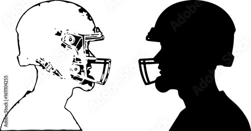 football helmet, football, sport, American  vector bundle