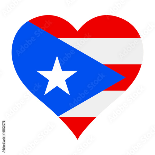 Free Download Puerto Rico heart shaped flag icon digital vector illustration. National flag of Puerto Rico. Love flag icon. - GFXLoad