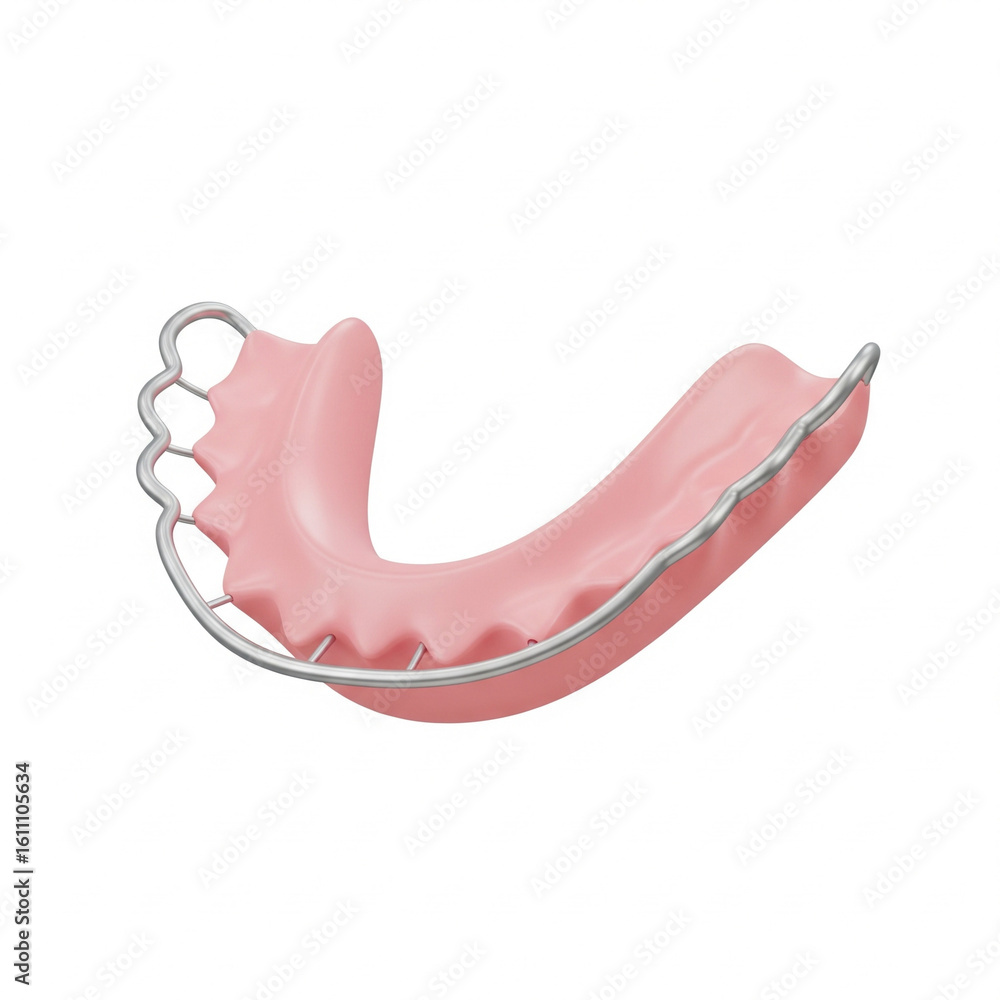 Fototapeta premium Modern Orthodontic Retainer with Wire Design