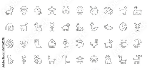 Ancient egyptian hieroglyphs displayed in rows