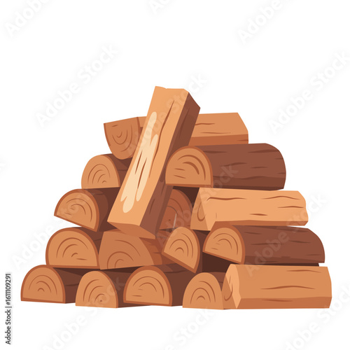 A stack of cut firewood ready for burning