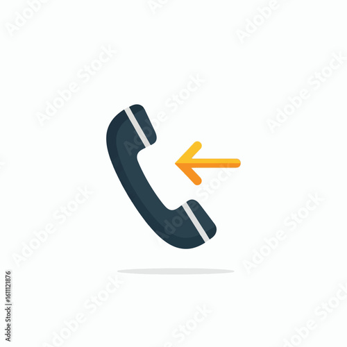 Incoming Call Icon: Vector Illustration