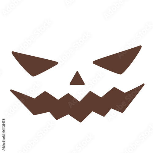 Scary Jack O' Lantern face Illustration