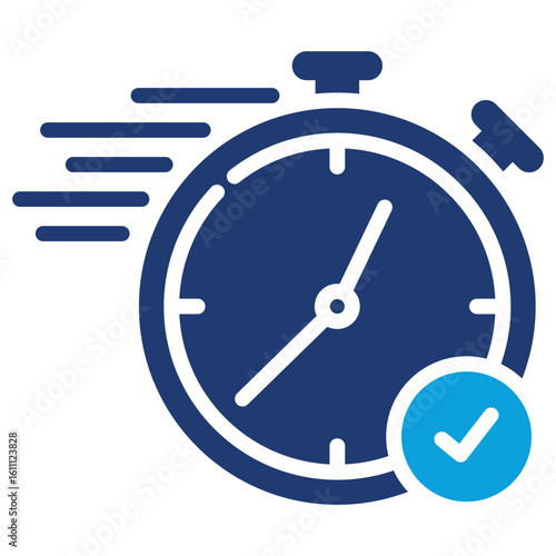 Fast Delivery Flat Blue Icon