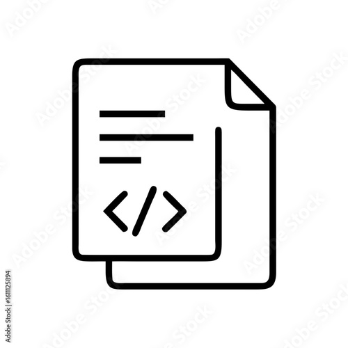code development script file icon design.