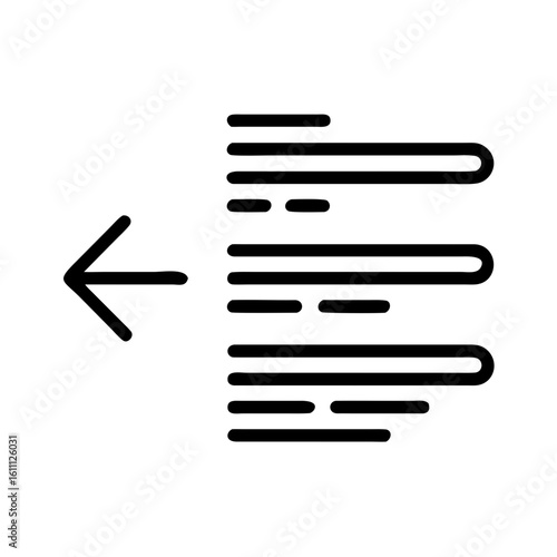 left aligned text formatting icon design.