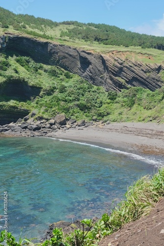 Ocean in the mountains in jeju