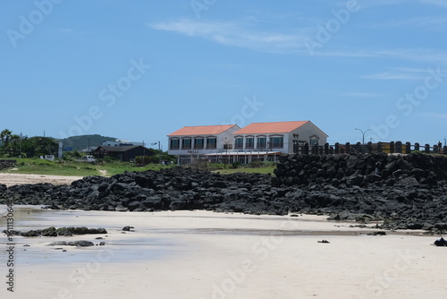 houses on the beach in jeju
