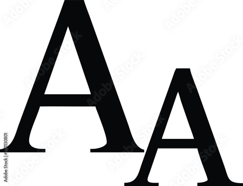 Black and White Featuring Uppercase A Characters in Different Sizes