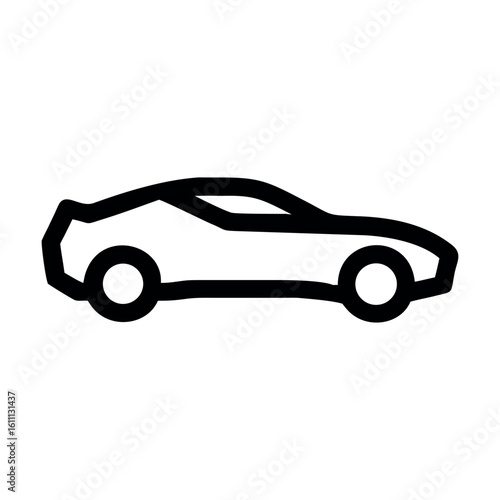 Vector illustration of a classic luxury sports car silhouette