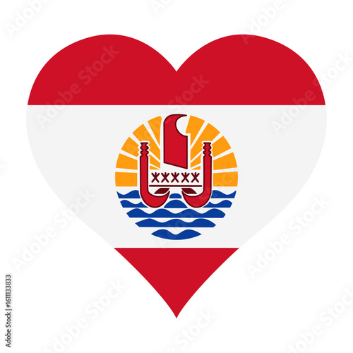 French Polynesia heart shaped flag icon digital vector illustration. National flag of French Polynesia. Love flag icon. Free Download French Polynesia heart shaped flag icon digital vector illustration. National flag of French Polynesia. Love flag icon. - GFXLoad