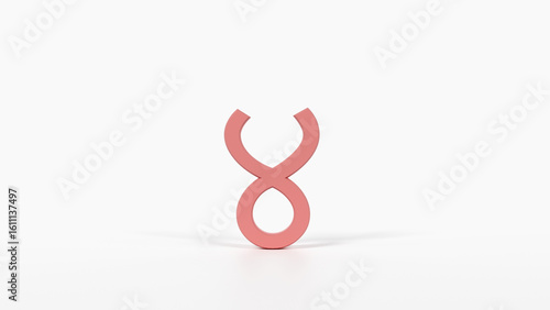 Educational Hindi Number Flash Card ४ 4 3D Devanagari Numeral Illustration Preschool Homeschool ESL 8K Landscape Coral Red

