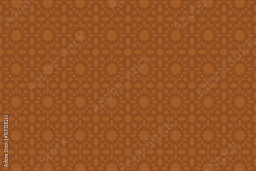 Seamless Brown Mandala Pattern – Abstract Floral Geometric Background Vector