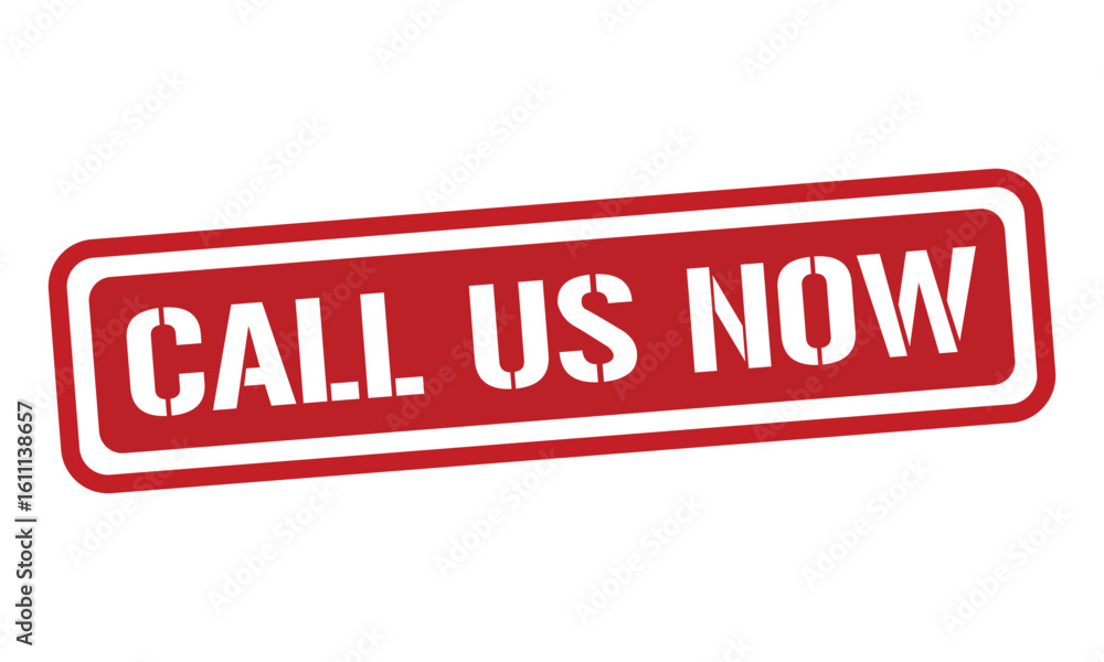 Fototapeta premium CALL US NOW red stamp text vector, rubber stamp