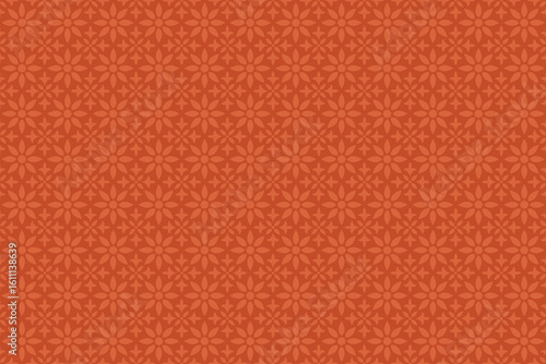Seamless Orange Geometric Floral Pattern – Repeating Abstract Tile Background Design