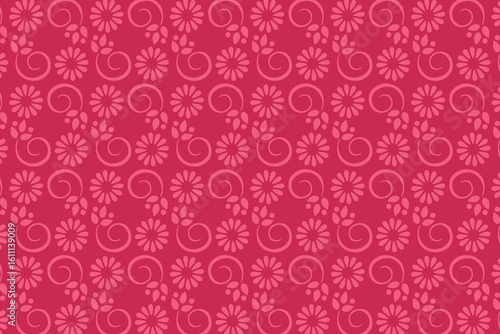 Seamless Floral Paisley Pattern on Pink Background – Decorative Indian Style Ornament Design