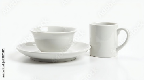 Wallpaper Mural A beautiful, isolated stainless steel whisk and a white ceramic bowl with a subtle sheen, clearly revealing the whisk's metallic texture and the bowl's gentle curves, singularly isolated on white Torontodigital.ca