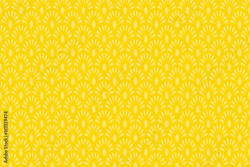 Seamless Yellow Floral Pattern Vector Background