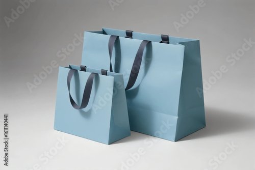 gift paper shopping bag fashion clothing luxury brand  product mockup photo E-commerce marketing poster Background shooting scene