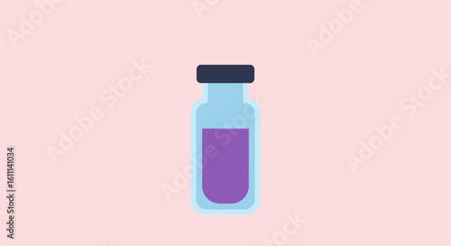 Vector Image of Vial, Phial, or Bottle – Laboratory or Medical Glass Container Illustration