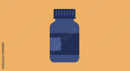 Vector Image of Vial, Phial, or Bottle – Laboratory or Medical Glass Container Illustration