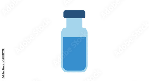 Vector Image of Vial, Phial, or Bottle – Laboratory or Medical Glass Container Illustration
