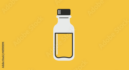Vector Image of Vial, Phial, or Bottle – Laboratory or Medical Glass Container Illustration