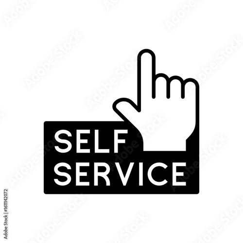 Self Service Pointer Graphic Vector Illustration