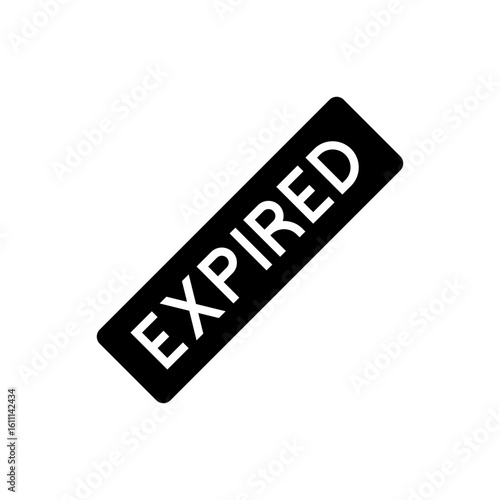 Expired Diagonal Text Banner Icon