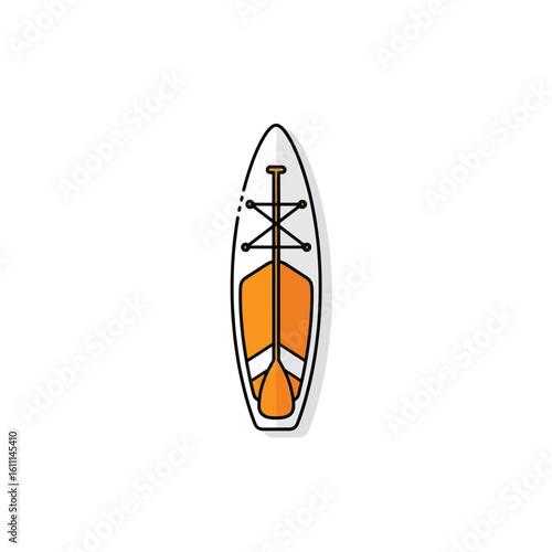Paddleboard Icon: Summer Water Sport Fun