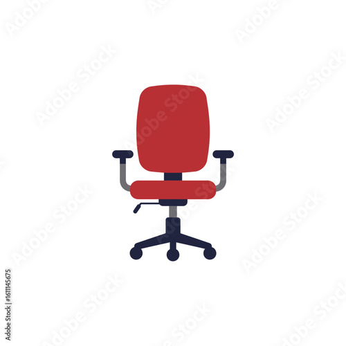 Modern Red Office Chair with Ergonomic Design and Swivel Wheels for Comfortable Workspace Seating