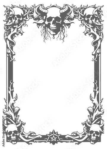 skull horror frame, death metal frame , grunge horror frame, death metal frame ghost frame grunge textre