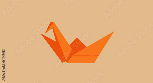 Vector Illustration of Simple Origami Paper Vehicle – Minimal Folded Craft Design