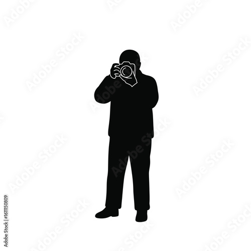 Photographer Silhouette: Minimalist Black Icon