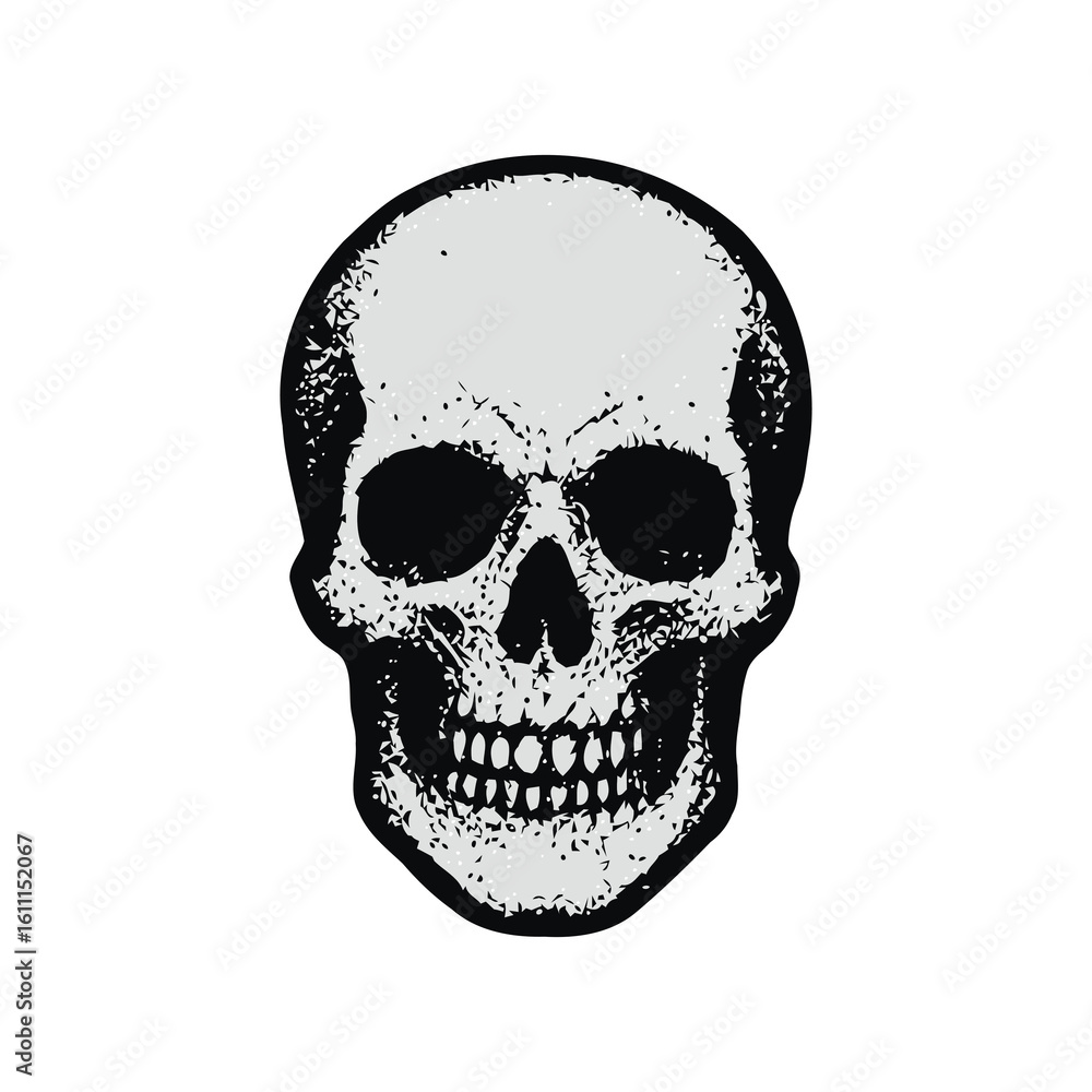 Obraz premium Minimal Human Head Outline. Black and White Silhouette Icon
