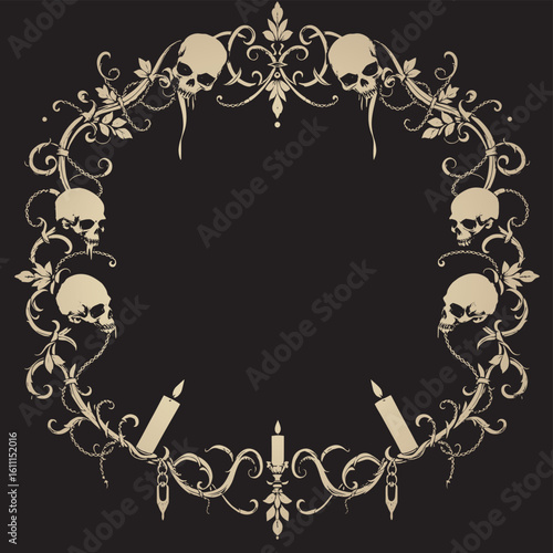 skull horror frame, death metal frame , grunge horror frame, death metal frame ghost frame grunge textre