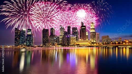 fireworks over the river