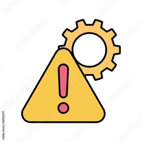 crisis management lineal color line icon with white background vector stock illustration