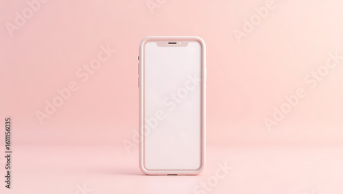 A realistic smartphone mockup placed on a traditional golden ochre, pink, white background.
