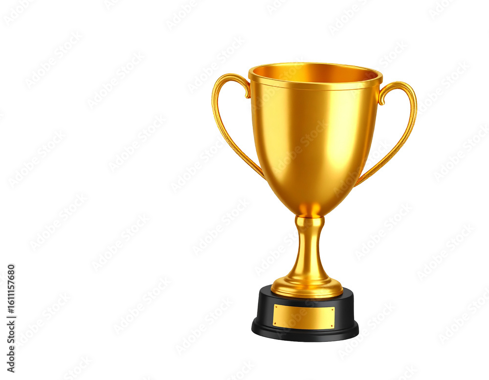 Golden trophy, isolated on black background Golden trophy, isolated on black background