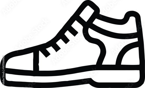 Stylish High Top Sneaker Illustration Minimalist Footwear Design Vector Graphics for Fashion and Apparel