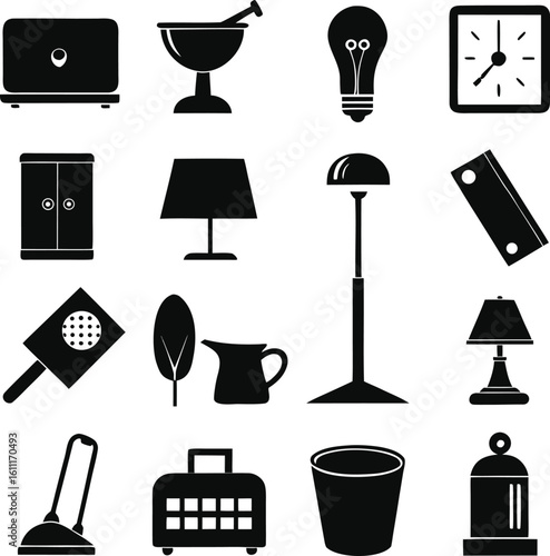 Bathroom elements vector illustration