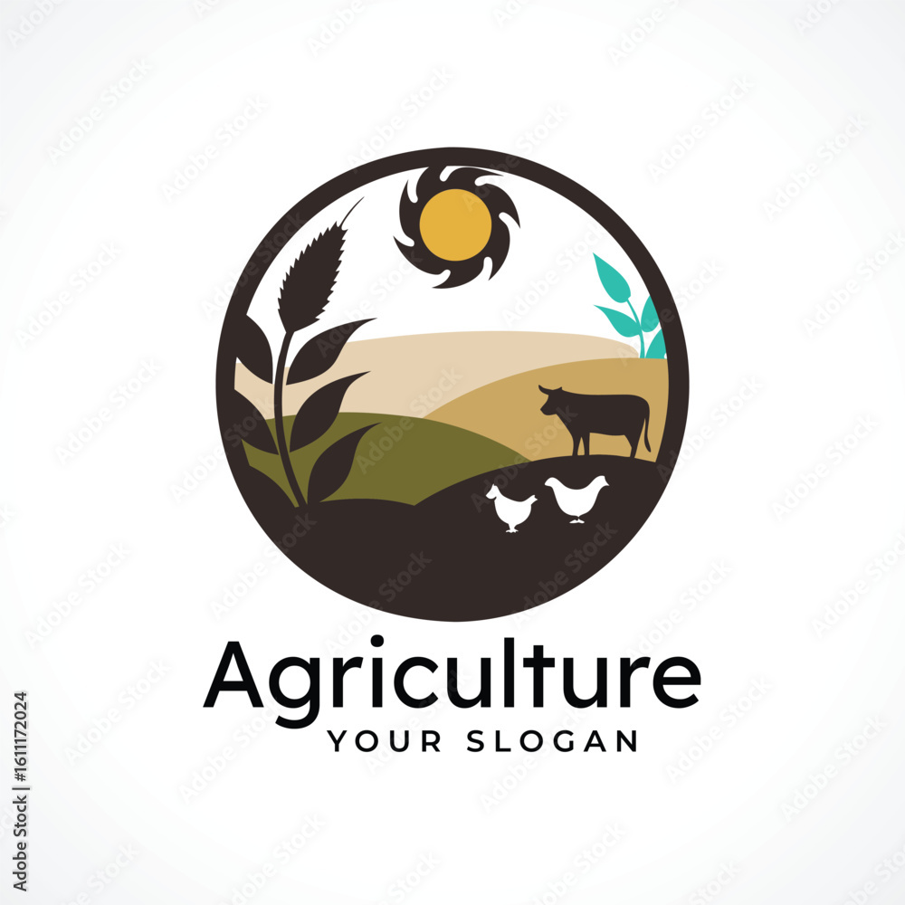 Obraz premium Agriculture Green Seed Logo