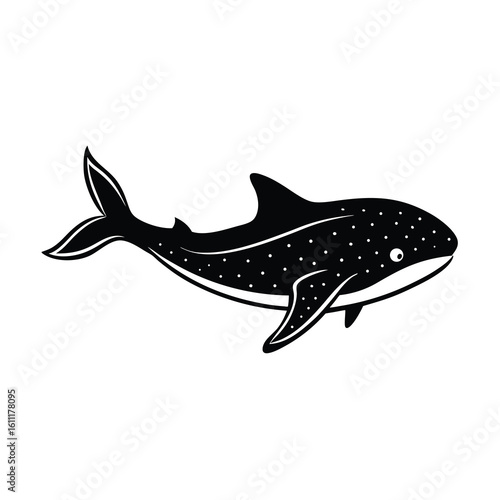 vector illustration of a whale shark