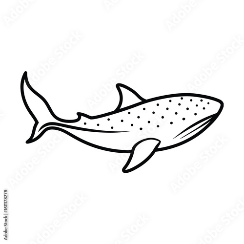 vector illustration of a whale shark