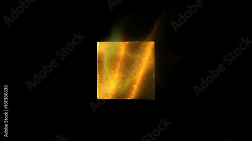 Golden Box transformation video template. Stunning animation of dissolving and changing particles. Perfect for an elegant logo template.