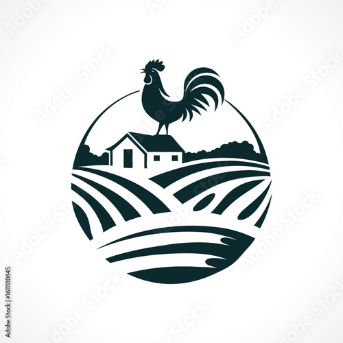 poultry farm logo design template